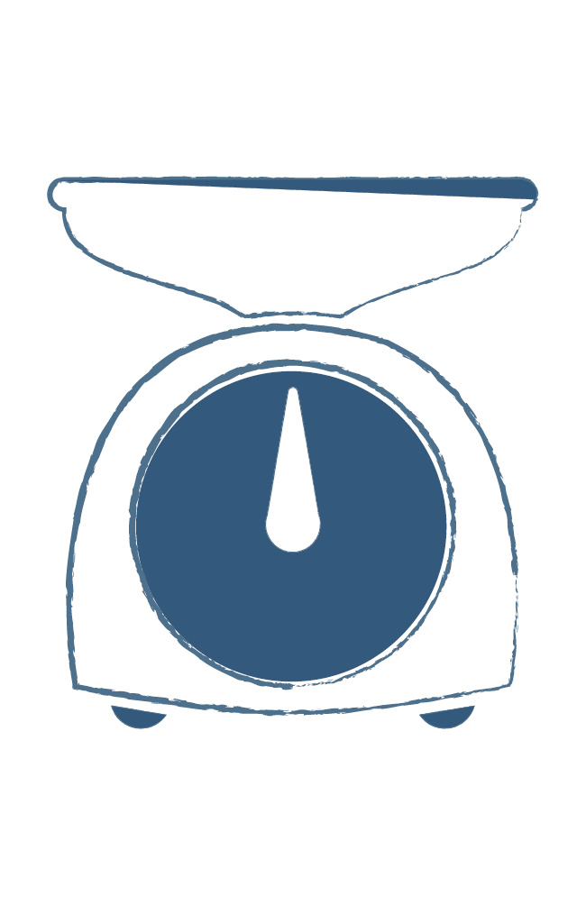 Zeichnung einer Waage, dekoratives Element